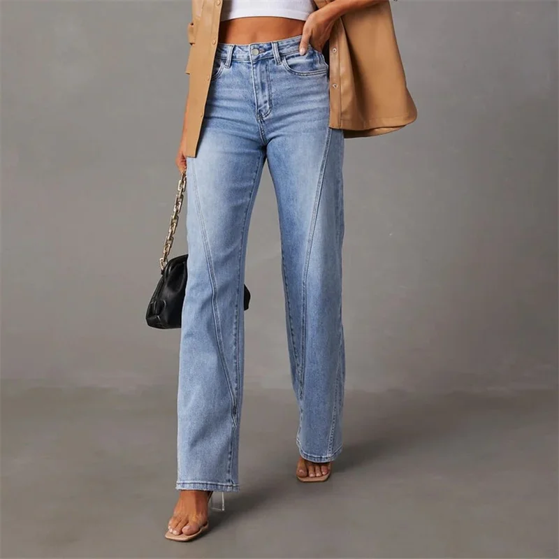 Damen-Jeans mit hoher Taille und geradem Schnitt - Image 5