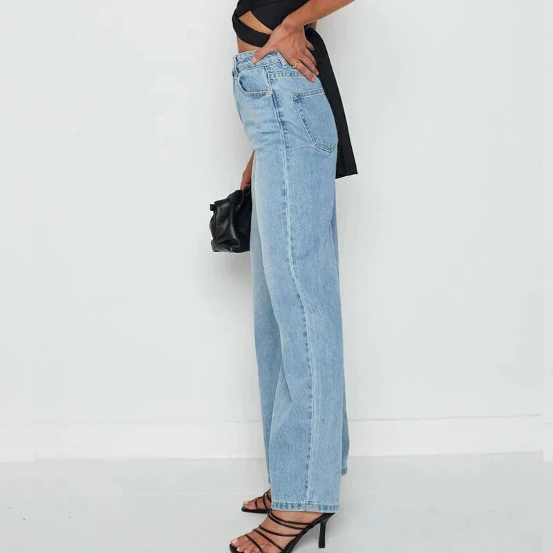 Damen Jeans | Weiter Beinverlauf mit mittelhohem Bund - Image 2