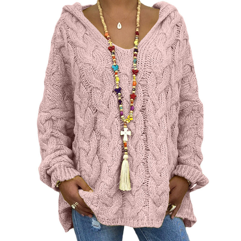 Damen KABELSTRICK HOODIE PULLOVER | MODISCHER, BEQUEMER, VIELSEITIGER - Image 6
