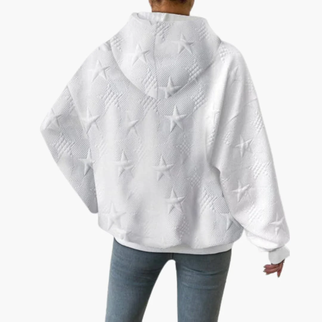 Damen Kapuzen pullover mit Kordelzugkapuze und langen Ärmeln - Image 2