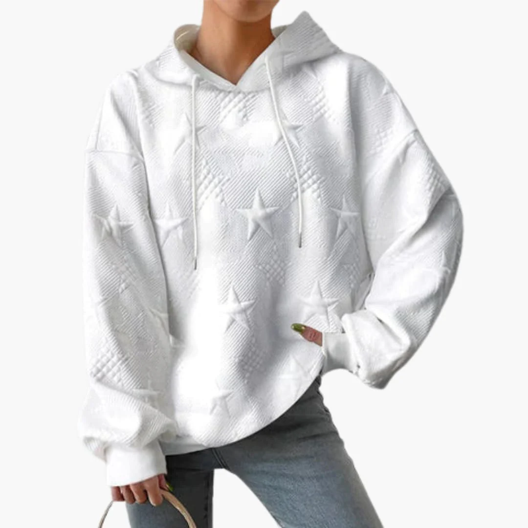 Damen Kapuzen pullover mit Kordelzugkapuze und langen Ärmeln - Image 3