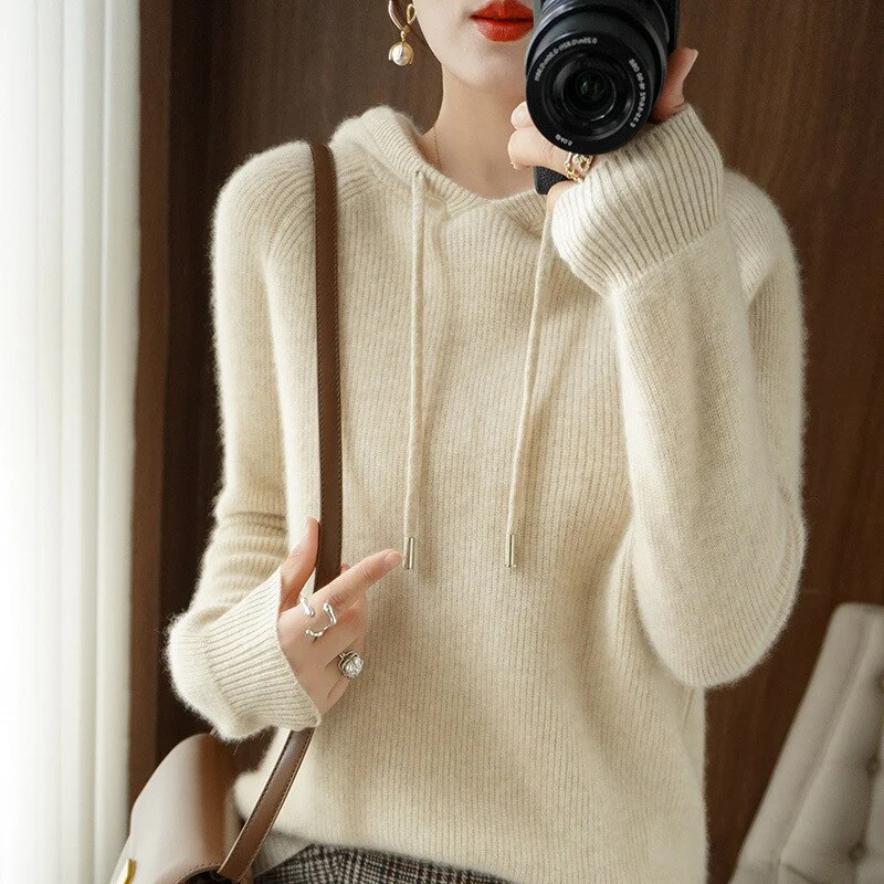 Damen Kapuzenpulli mit Langarm | Strick - Image 6