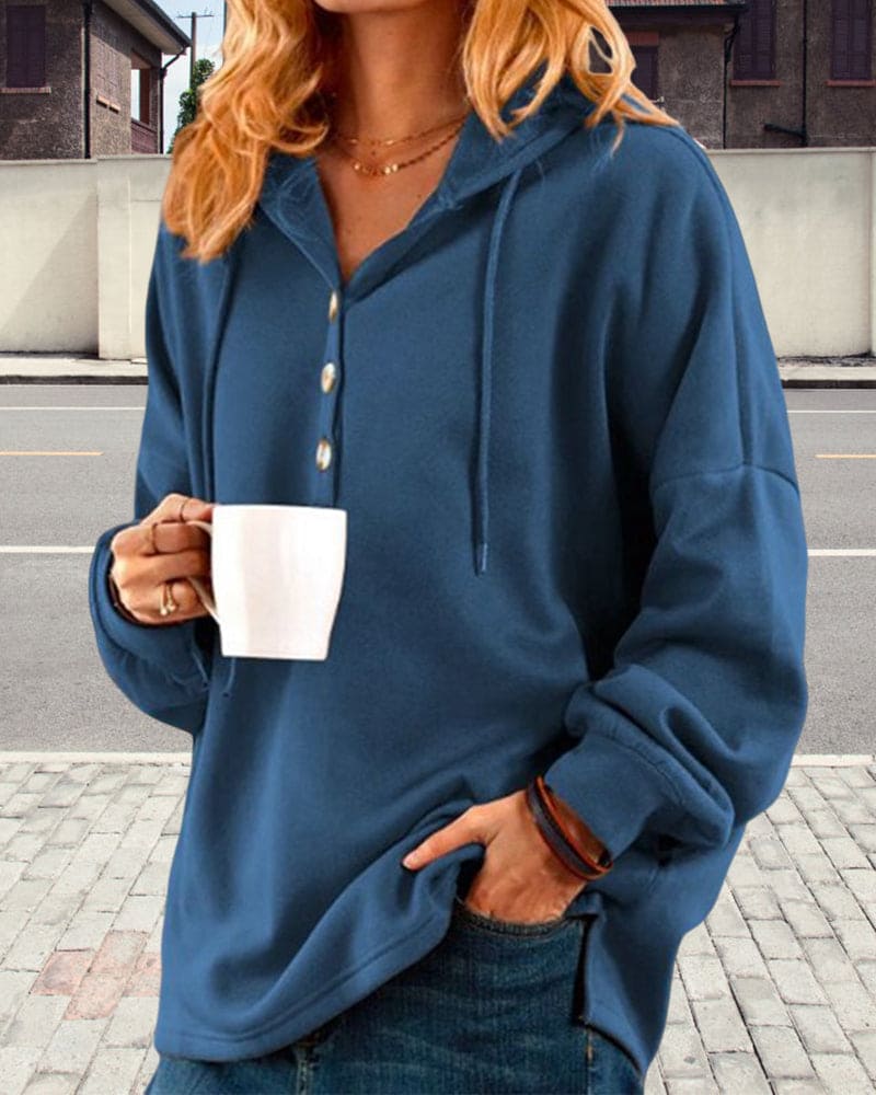 Damen-Kapuzenpullover mit Knöpfen - Image 6