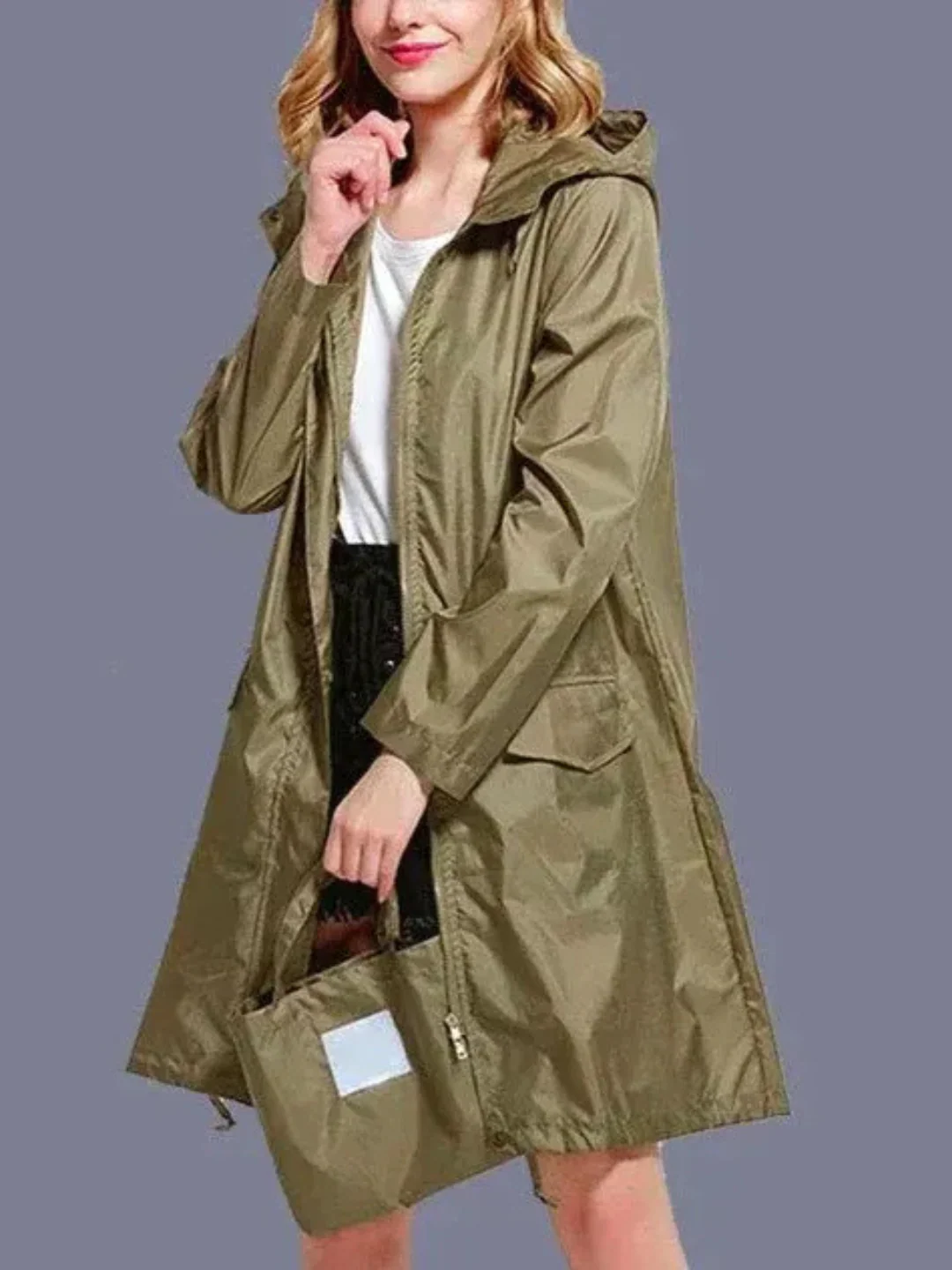 Damen klassischer Outdoor-Regenmantel | Wasserdichte - Image 9