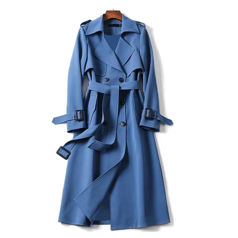 Damen Klassischer Trenchcoat | Lang Elegant - Image 6