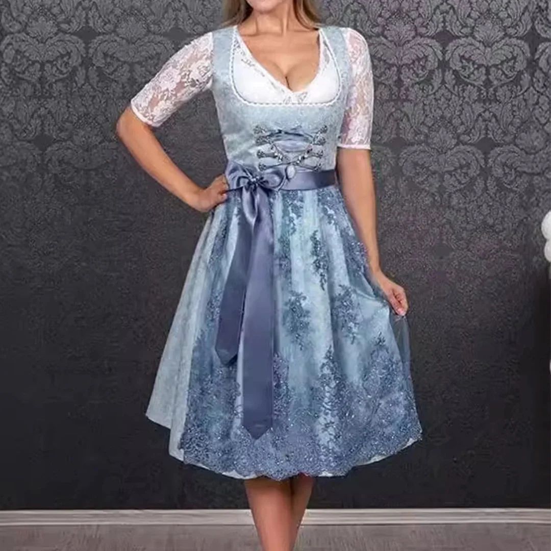 Damen Klassisches Oktoberfest Dirndl Kleid - Image 4