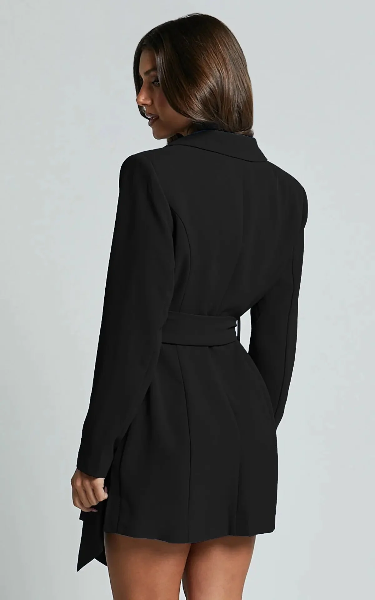 Damen Kleid | Blazer-Form mit Gürtel und gerade Linienführung - Image 6