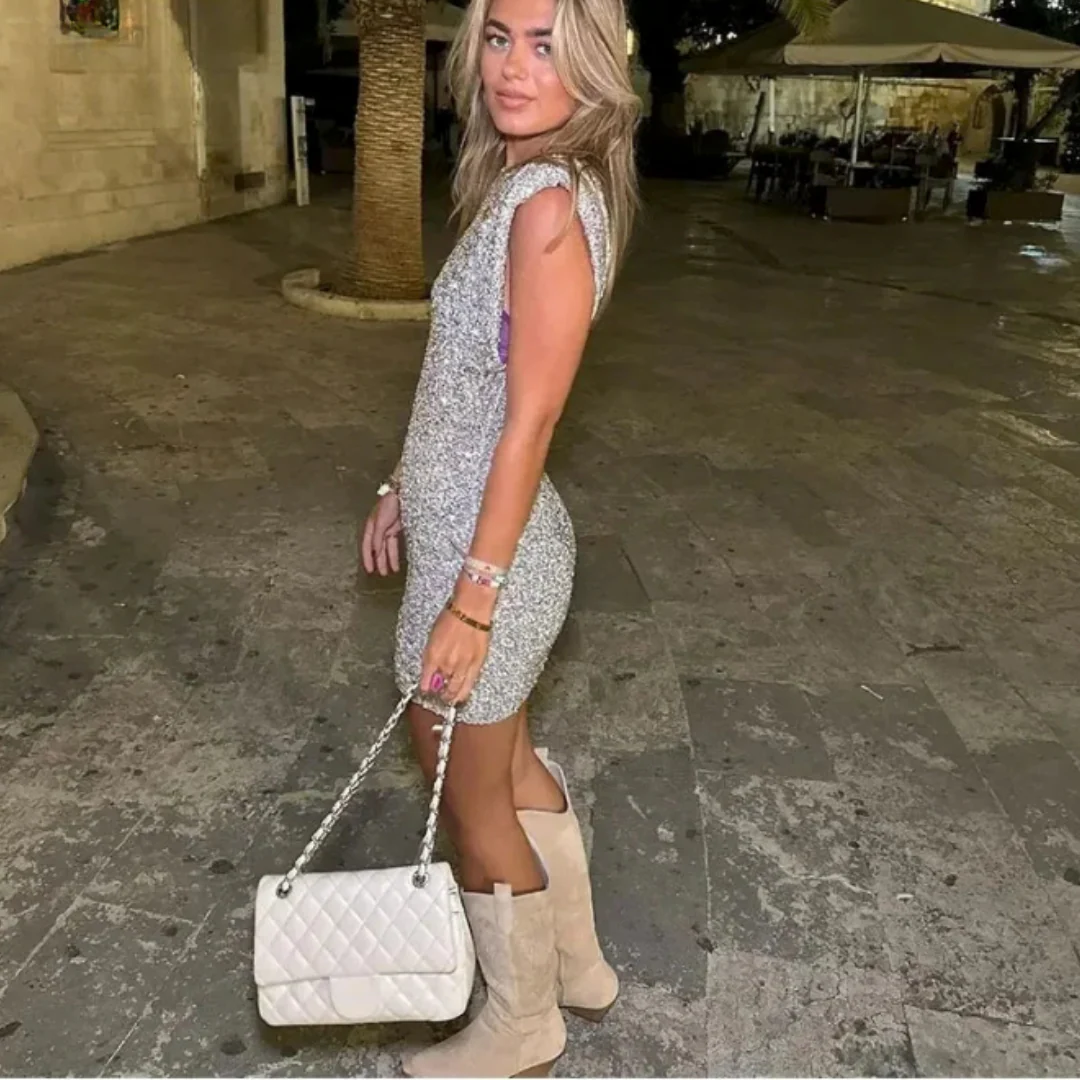 Damen Kleid | enge Ausführung mit rundem Ausschnitt und kurzer Länge - Image 5