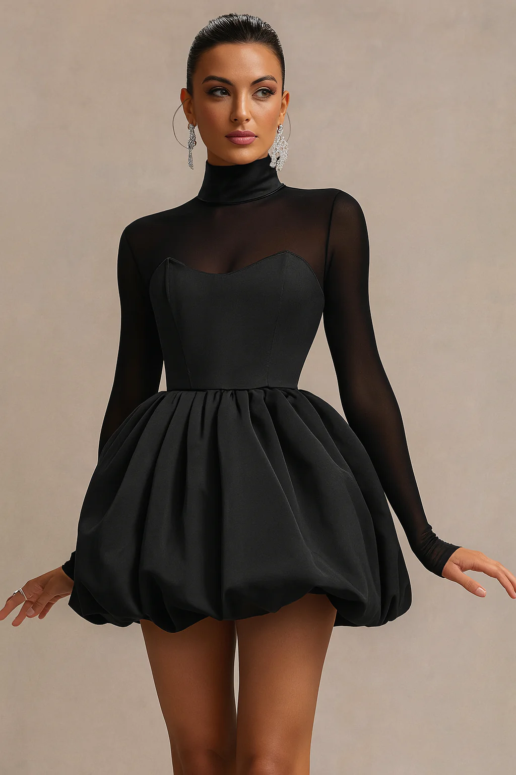 Damen Kleid | kurze Ausführung mit Volants und V-Ausschnitt - Image 5
