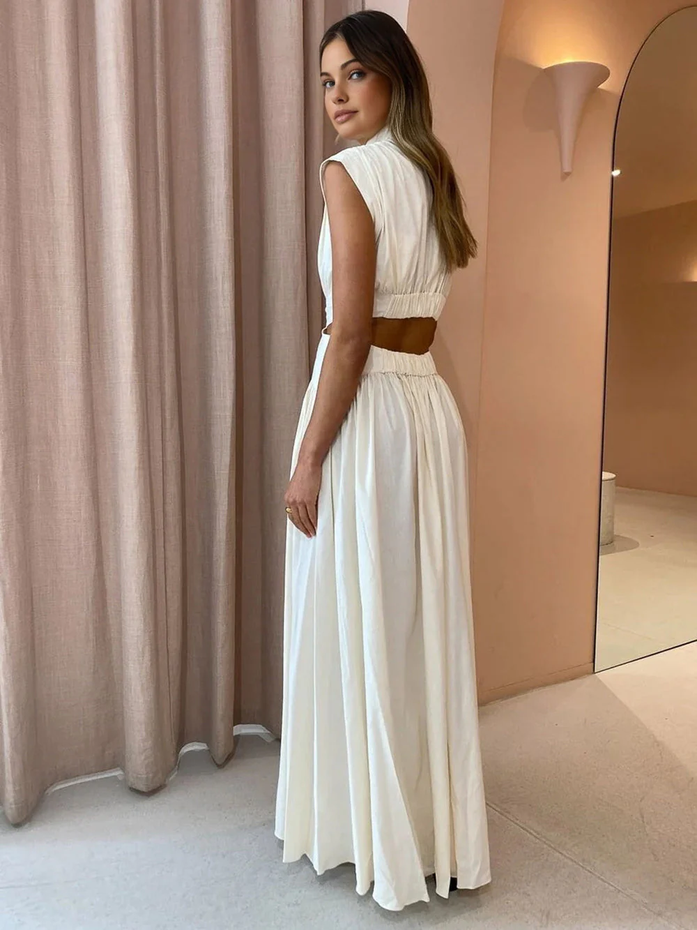 Damen Kleid | maxi Länge mit offenen Seitenpartien - Image 2