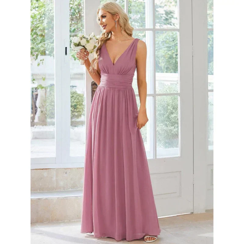 Damen Kleid Maxi | V-Ausschnitt und fließender Saumabschluss - Image 10