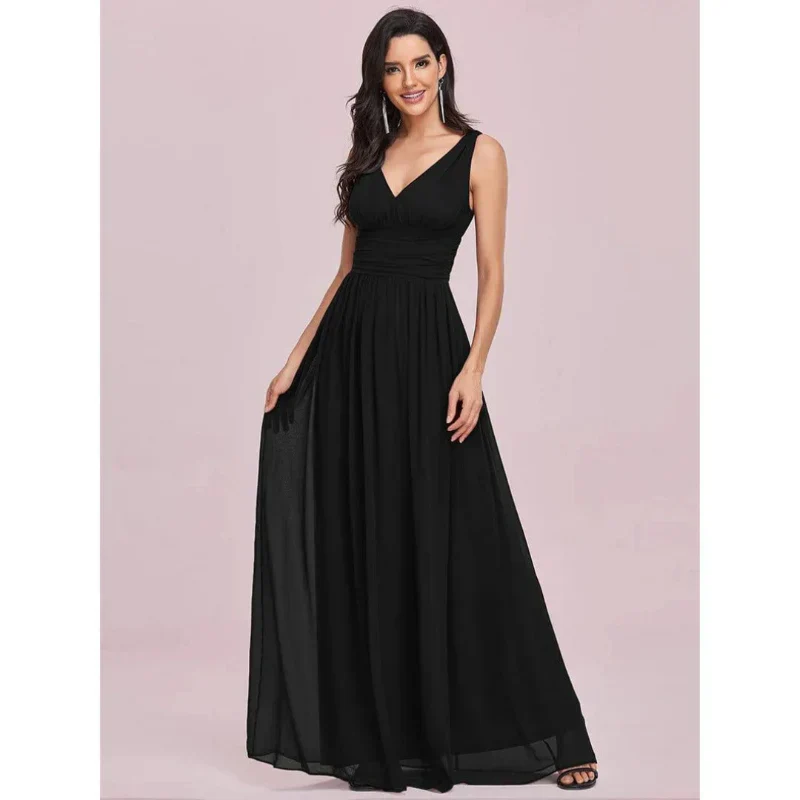 Damen Kleid Maxi | V-Ausschnitt und fließender Saumabschluss - Image 6