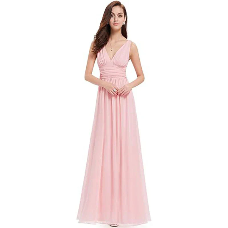 Damen Kleid Maxi | V-Ausschnitt und fließender Saumabschluss - Image 7
