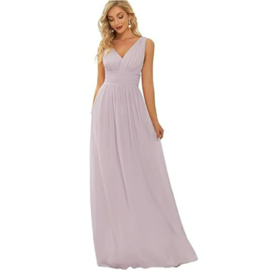Damen Kleid Maxi | V-Ausschnitt und fließender Saumabschluss - Image 9