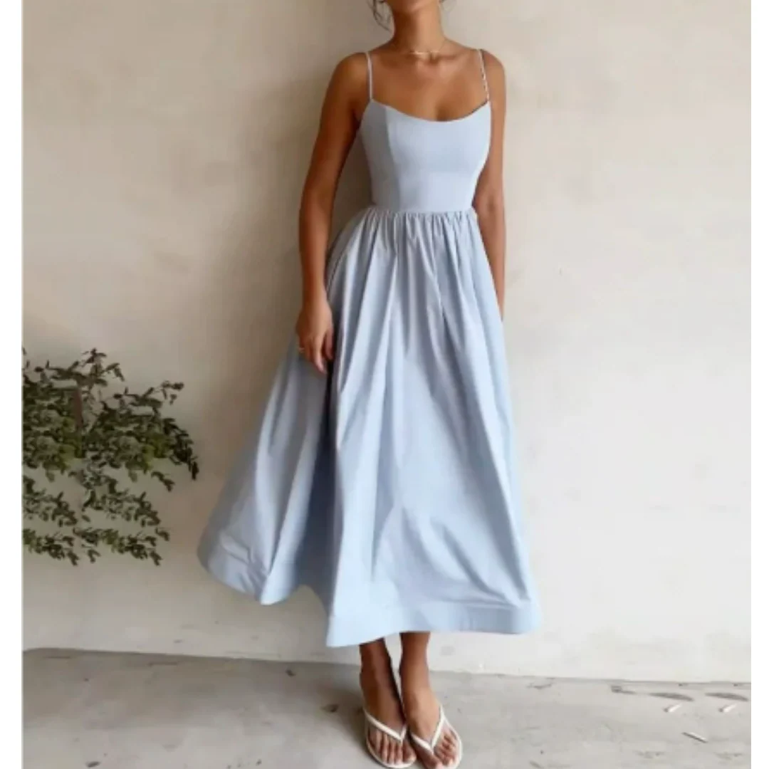 Damen Kleid Midi | A-Linien Schnitt und ärmellose Ausführung - Image 2