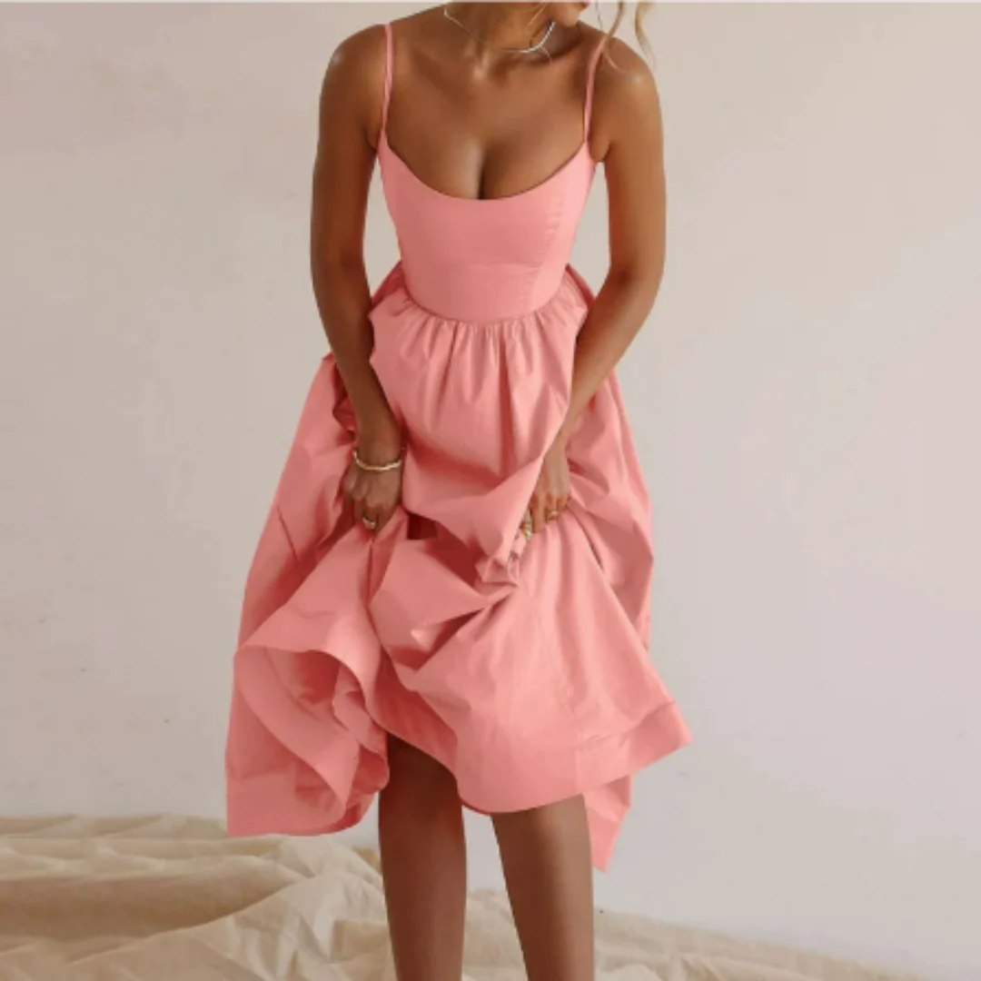 Damen Kleid Midi | A-Linien Schnitt und ärmellose Ausführung - Image 3