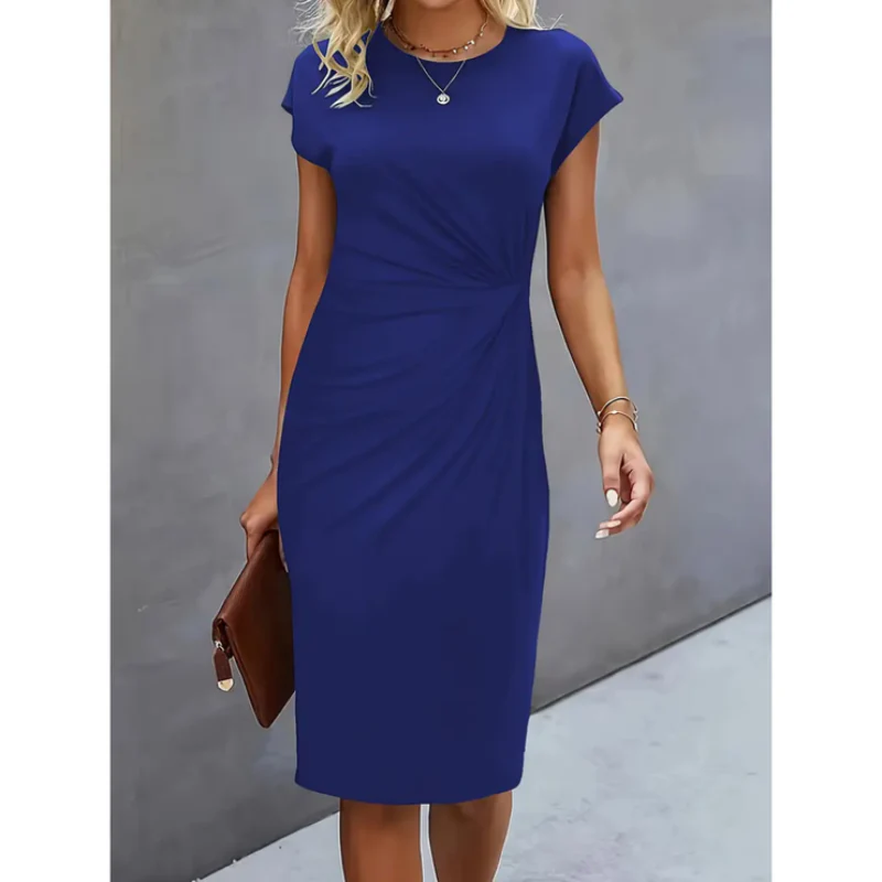 Damen Kleid Midi | kurzärmlige Ausführung mit klarer Form - Image 7
