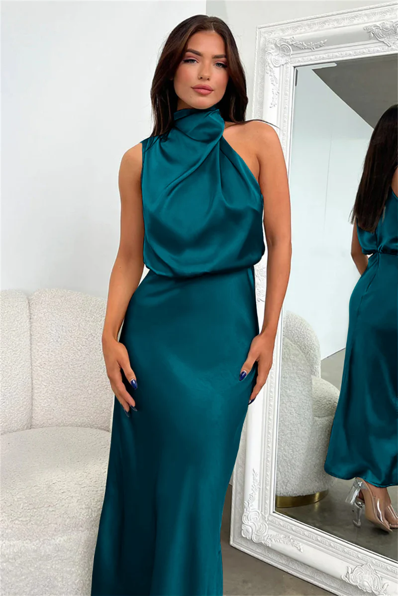Damen Kleid | midi-Länge mit asymmetrischer Halslinie - Image 11