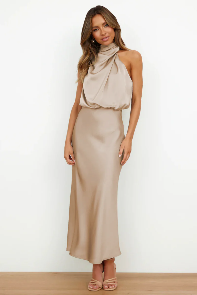 Damen Kleid | midi-Länge mit asymmetrischer Halslinie - Image 6