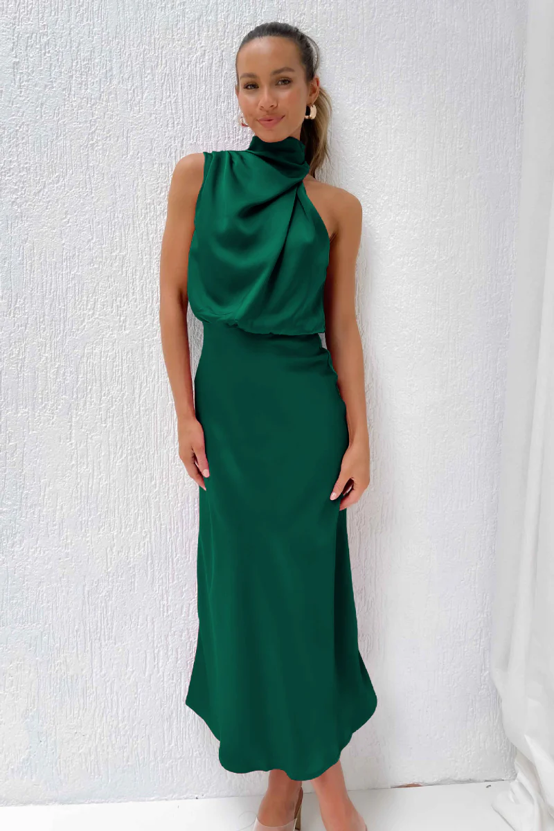 Damen Kleid | midi-Länge mit asymmetrischer Halslinie - Image 9