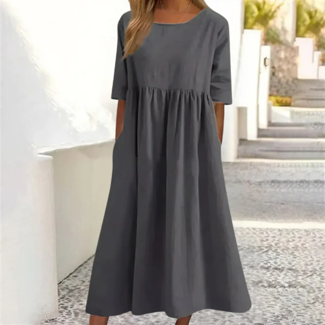 Damen Kleid Midi | lockere Passform und fließender Rockverlauf - Image 2