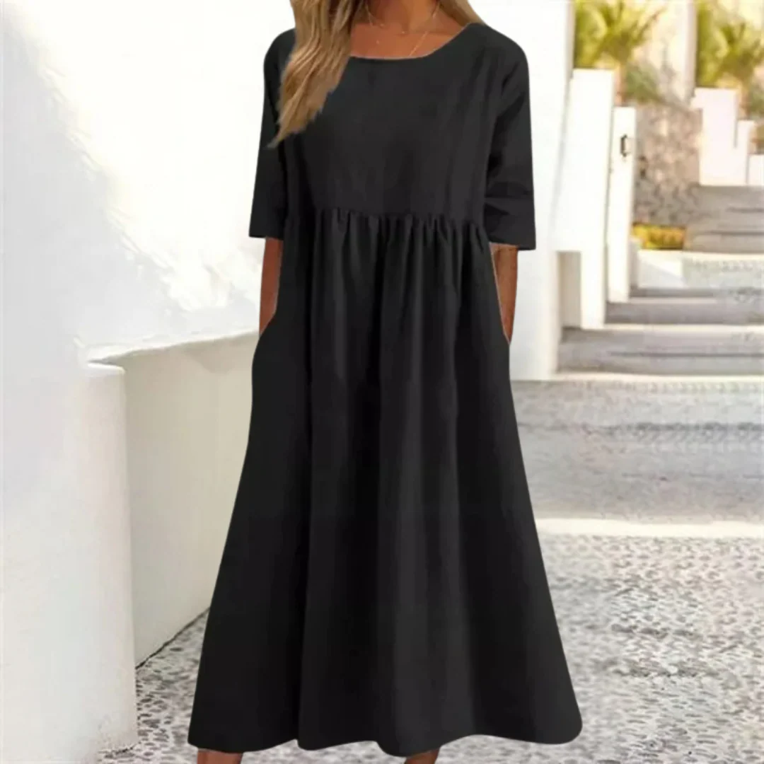 Damen Kleid Midi | lockere Passform und fließender Rockverlauf - Image 3