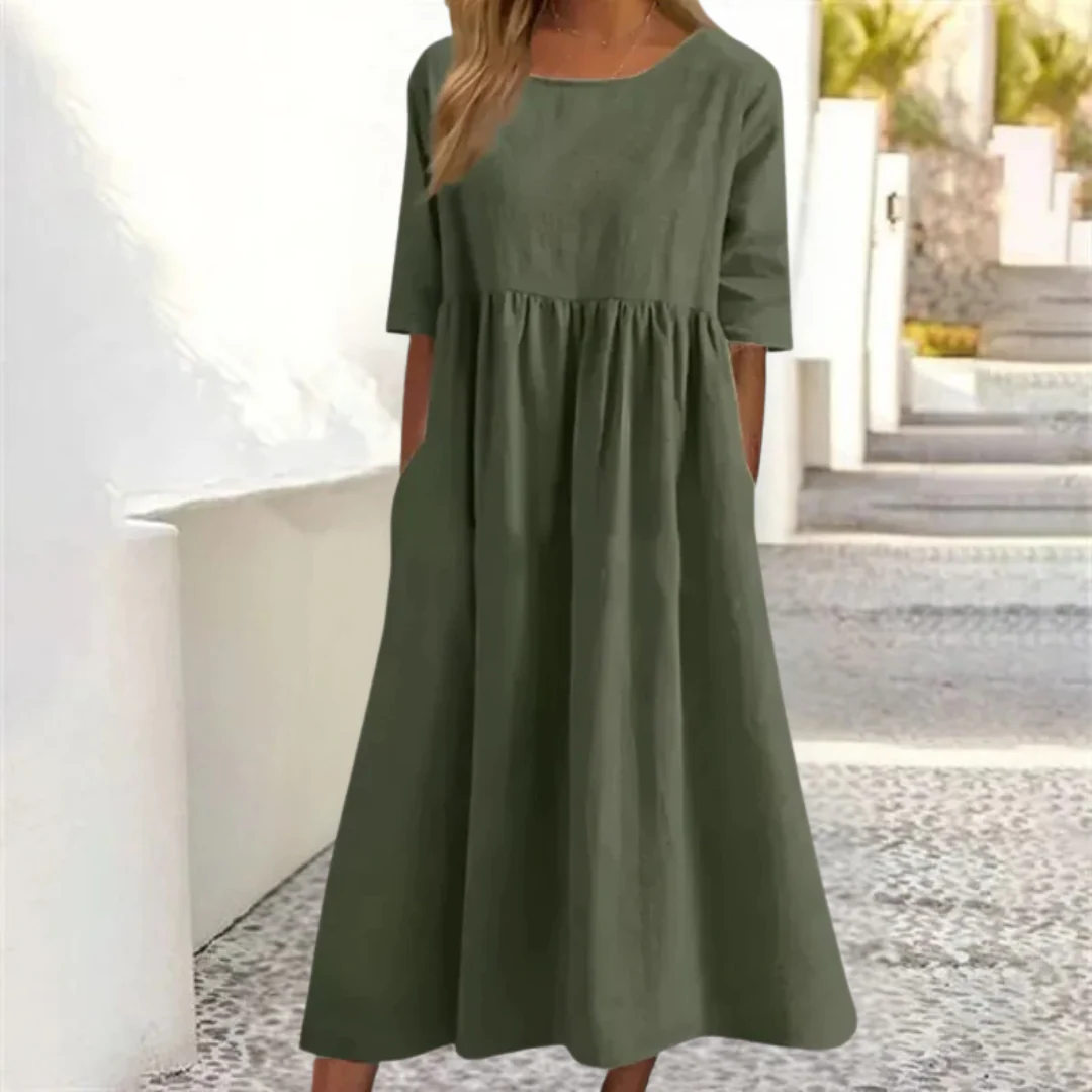 Damen Kleid Midi | lockere Passform und fließender Rockverlauf - Image 4