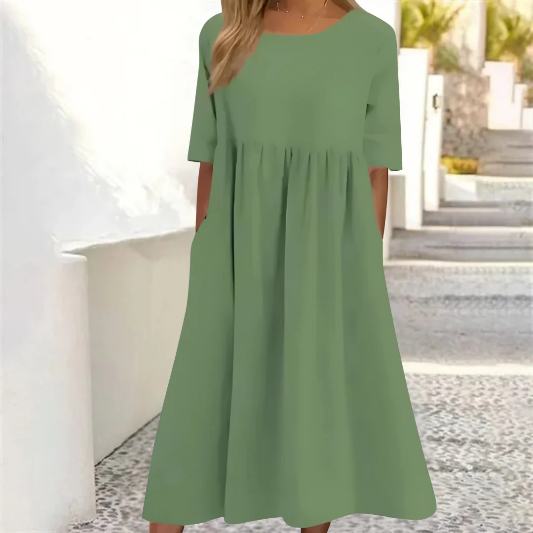 Damen Kleid Midi | lockere Passform und fließender Rockverlauf - Image 5