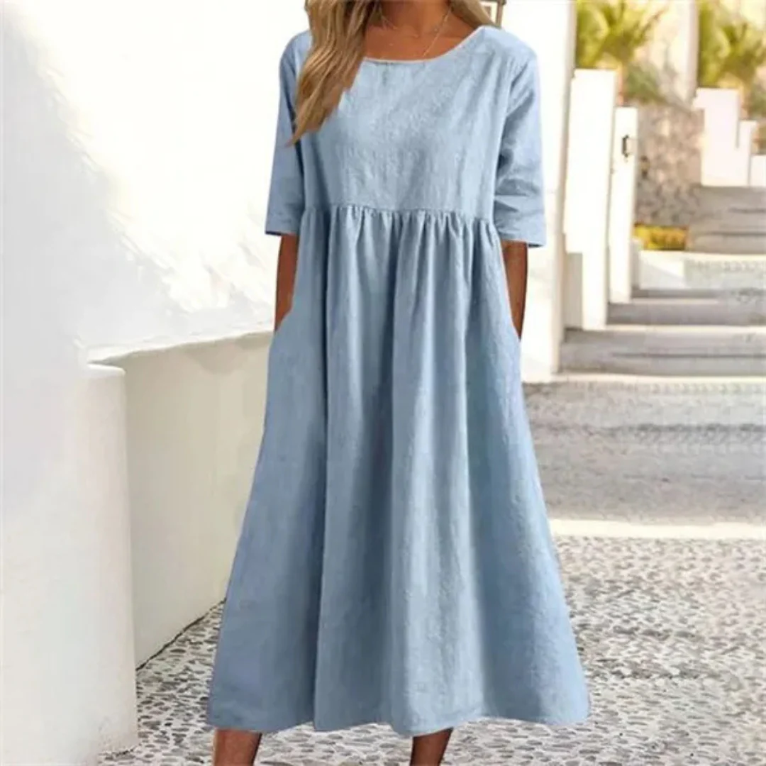 Damen Kleid Midi | lockere Passform und fließender Rockverlauf - Image 6