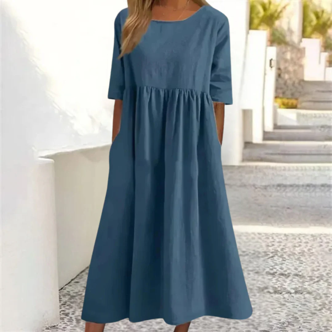 Damen Kleid Midi | lockere Passform und fließender Rockverlauf - Image 7