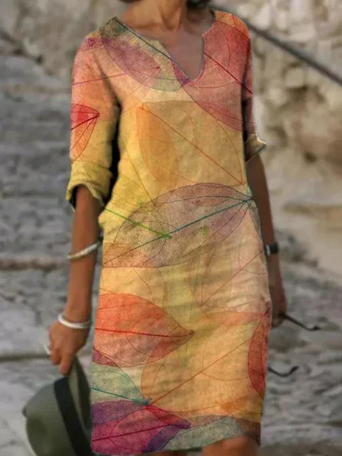 Damen Kleid | mittellange Form mit schlichter Rundhalsausschnitt - Image 3