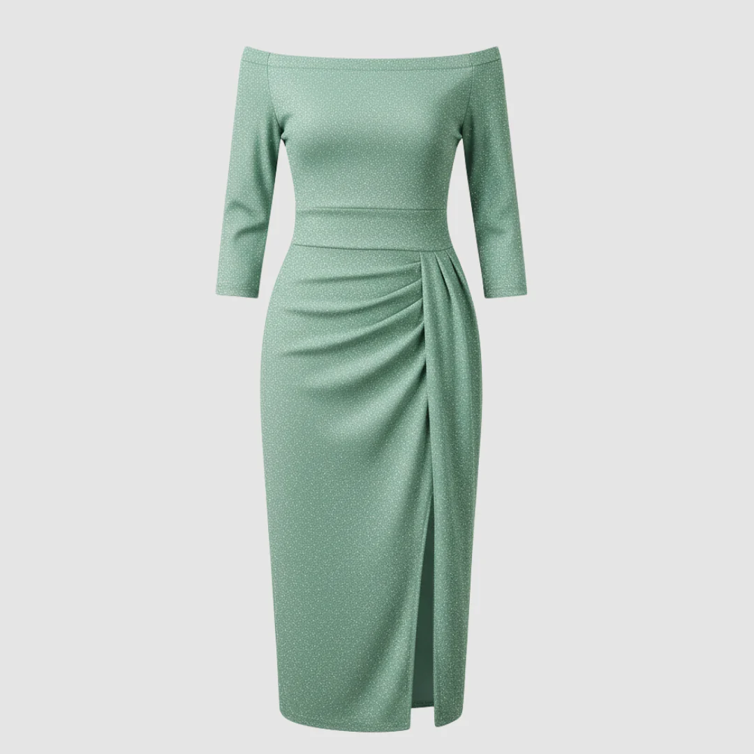 Damen Kleid | mittellange Form mit schulterfreiem Oberteil - Image 11