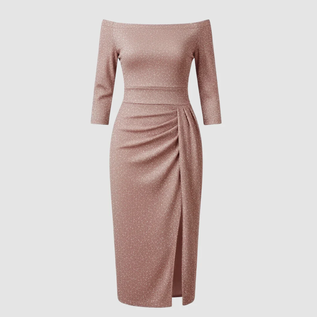 Damen Kleid | mittellange Form mit schulterfreiem Oberteil - Image 3