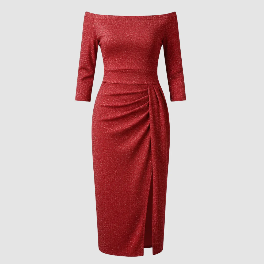 Damen Kleid | mittellange Form mit schulterfreiem Oberteil - Image 8
