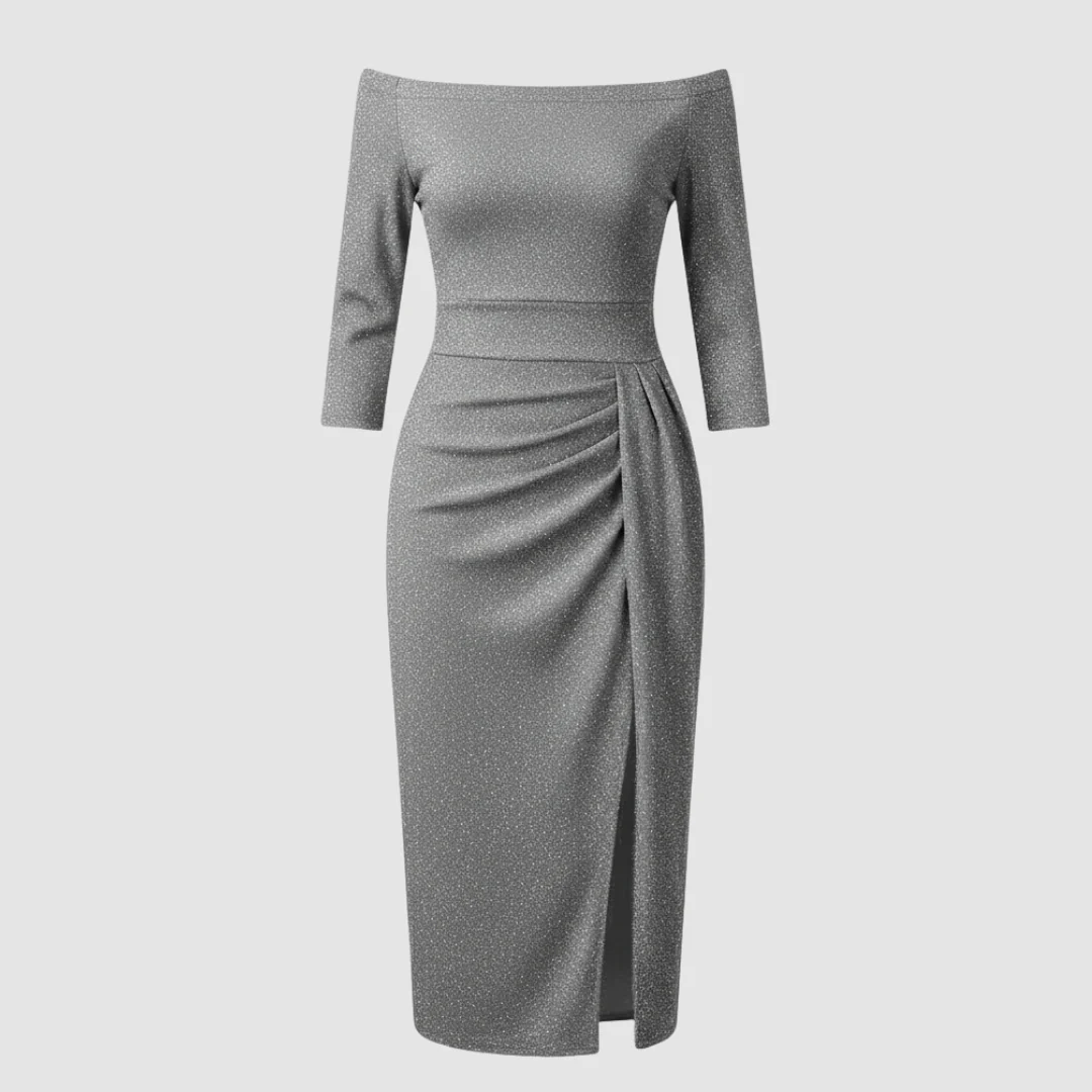 Damen Kleid | mittellange Form mit schulterfreiem Oberteil - Image 9