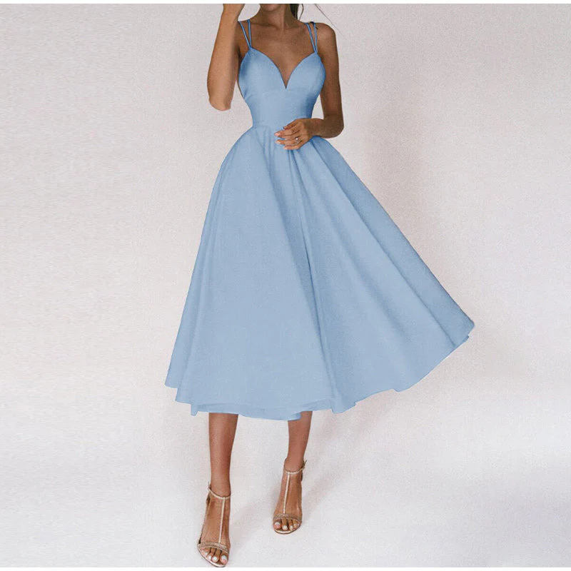 Damen Kleid | mittellanger Schnitt mit V-Ausschnitt-Struktur - Image 7