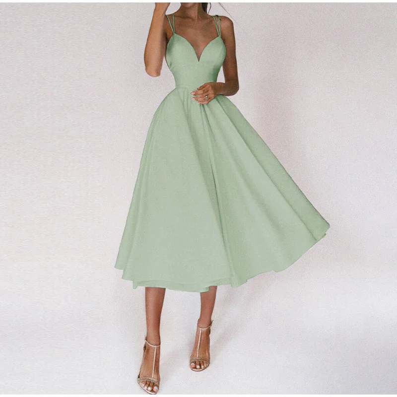 Damen Kleid | mittellanger Schnitt mit V-Ausschnitt-Struktur - Image 8