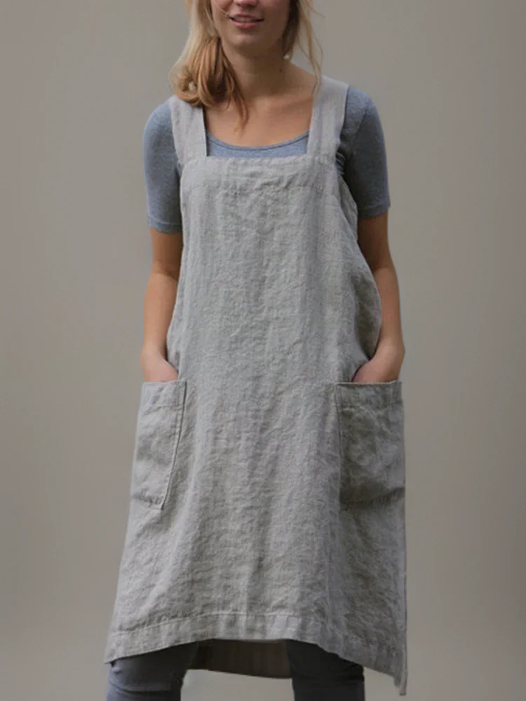 Damen Kleid | Schürzenform mit durchgehendem Taschenbereich - Image 2