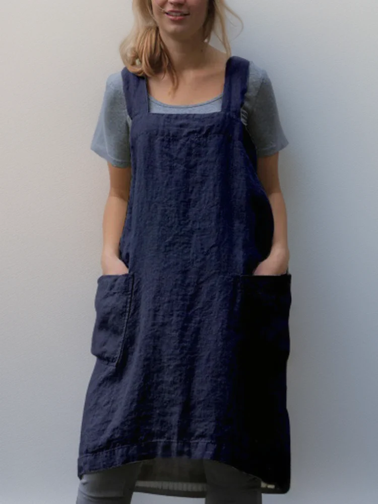Damen Kleid | Schürzenform mit durchgehendem Taschenbereich - Image 5