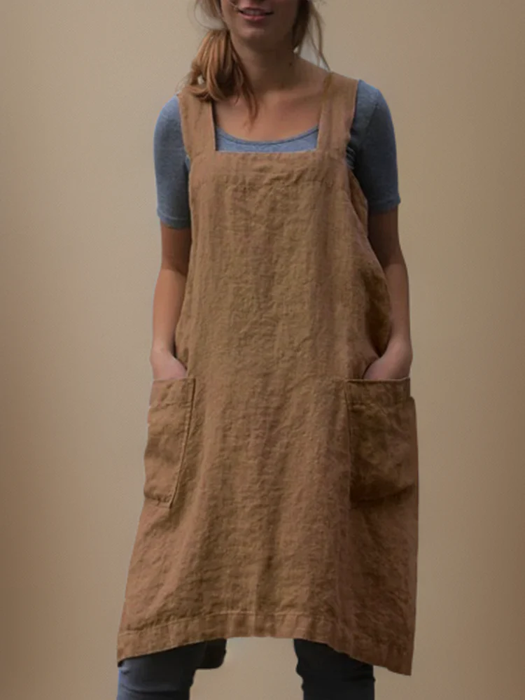 Damen Kleid | Schürzenform mit durchgehendem Taschenbereich - Image 6