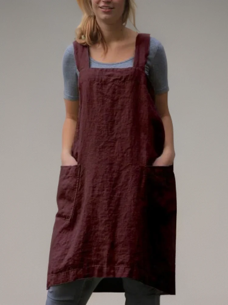Damen Kleid | Schürzenform mit durchgehendem Taschenbereich - Image 7