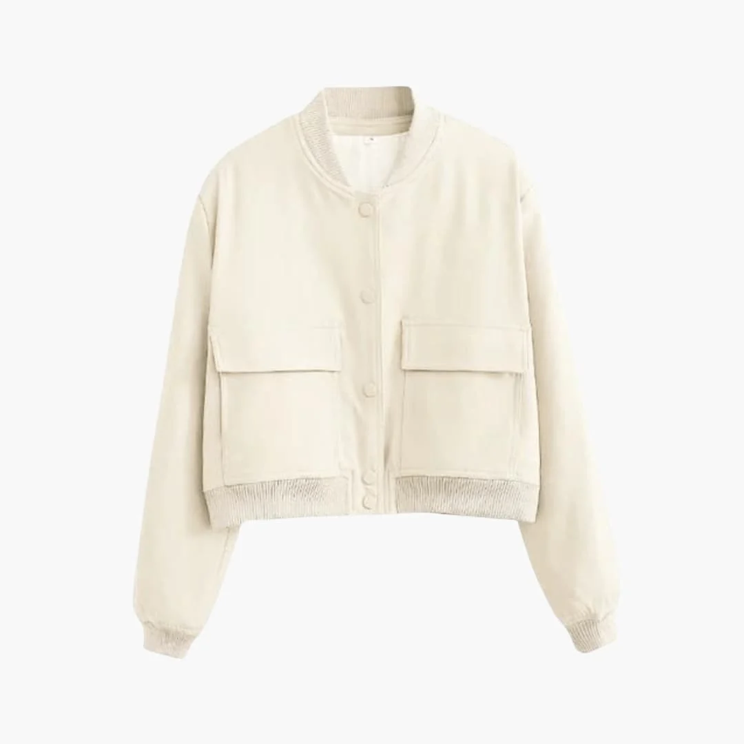 Damen kurze Bomberjacke mit Klappentaschen - Image 7