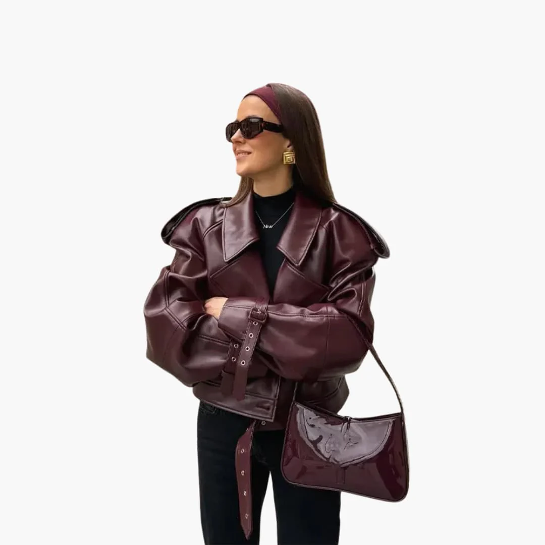 Damen Kurzjacke mit Reverskragen und Frontreißverschluss - Image 5