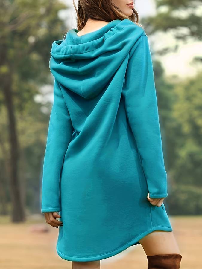 Damen-Lang Kapuzenpullover Kleider | Lässig - Image 7