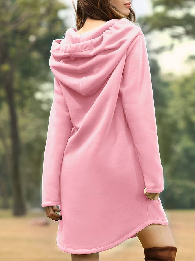 Damen-Lang Kapuzenpullover Kleider | Lässig - Image 8