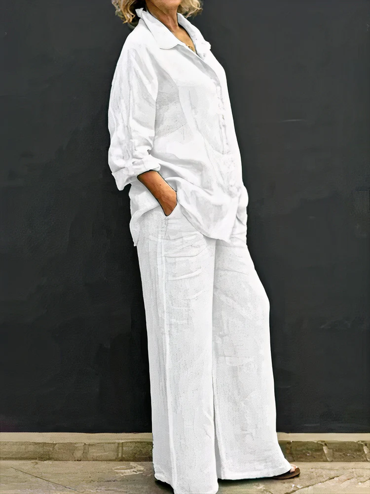 Damen Langarmshirt-und-Hosen-Set | Elegante - Image 2
