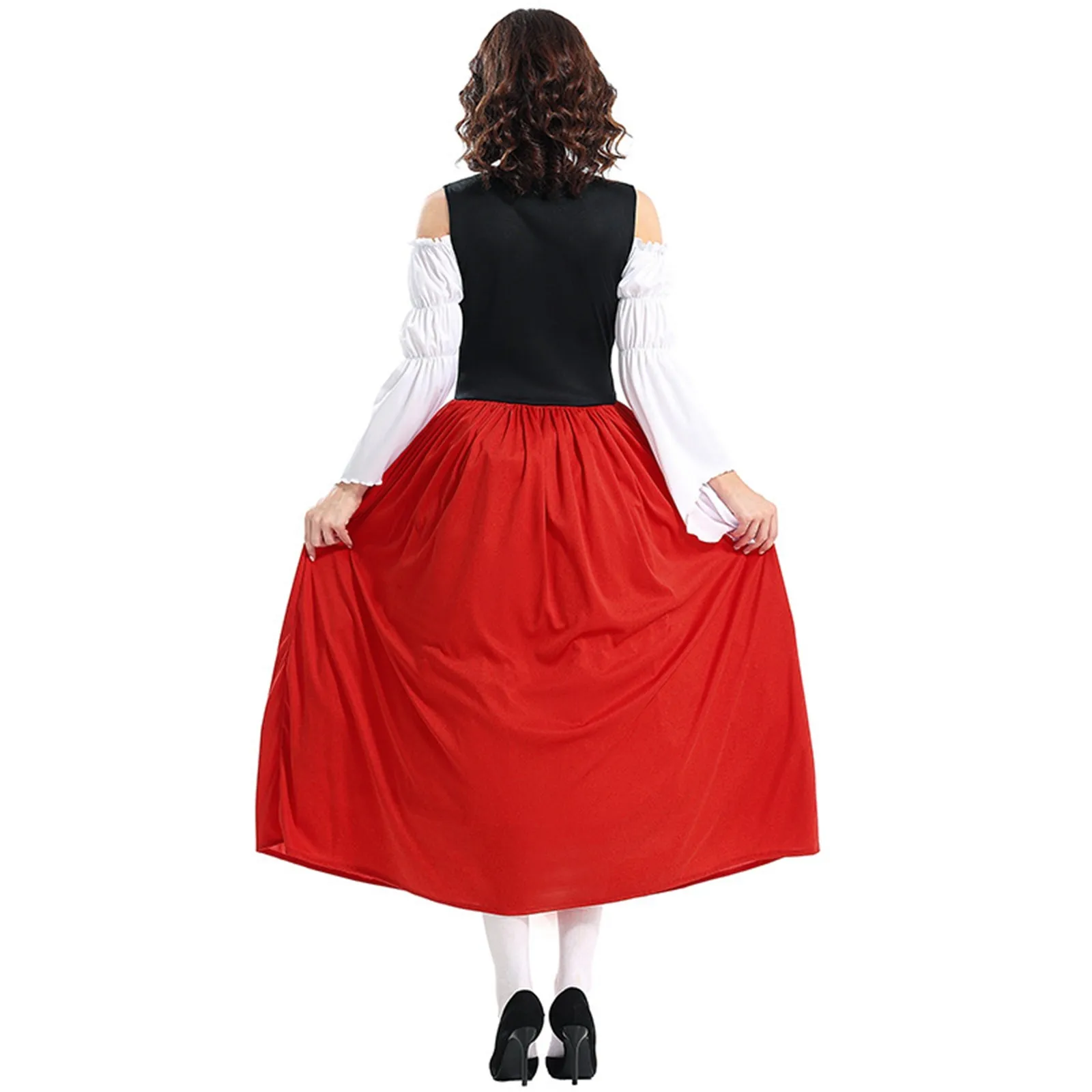 Damen Lange Oktoberfest Dirndl Kleid - Image 5
