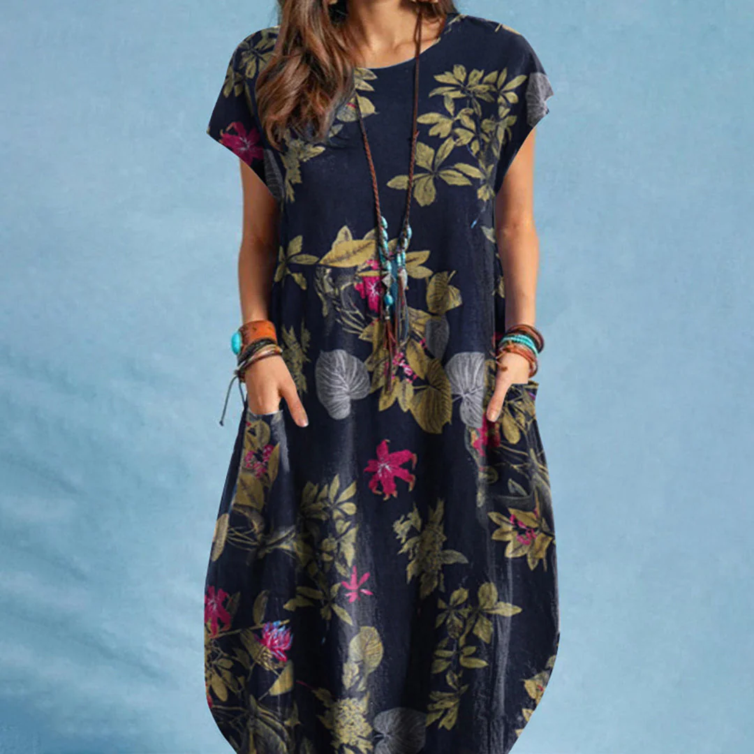 Damen Lässig Blumenmuster Kleid | Midi - Image 3