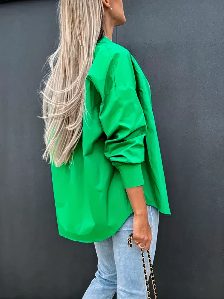 Damen lässige Bluse mit Knopfleiste | Langarm - Image 6