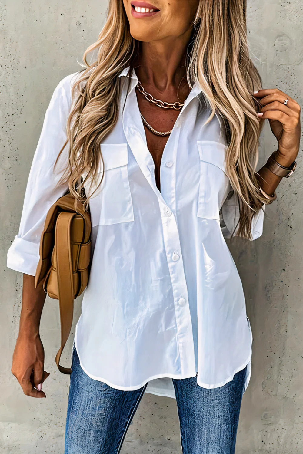 Damen lässige luftige Bluse | Langarm - Image 4